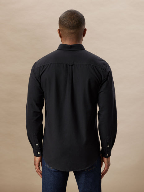 The Jasper Oxford Shirt in Black Colour
