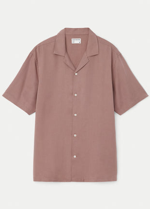 The Fluid Camp Collar Shirt in Twilight Mauve Colour