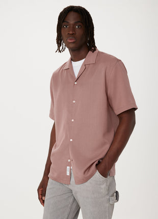 The Fluid Camp Collar Shirt in Twilight Mauve Colour