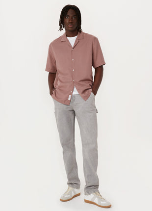 The Fluid Camp Collar Shirt in Twilight Mauve Colour