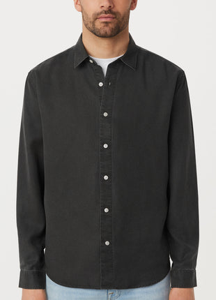 The Fluid Dress Shirt in Washed Black Colour