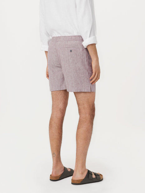 The Owen Linen Short in Twilight Mauve Colour