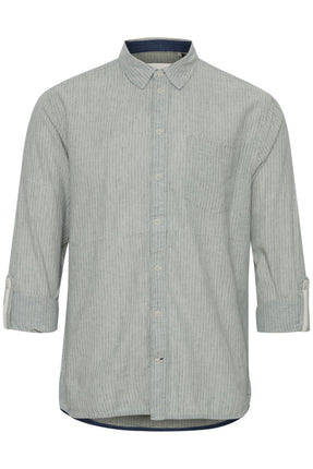 Linen Mix Shirt With Pinstripe