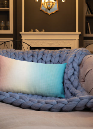 Superhero Kiss in Toronto Sky - Rectangular Throw Pillow