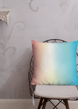 Superhero Kiss in Toronto Sky - Square Throw Pillow