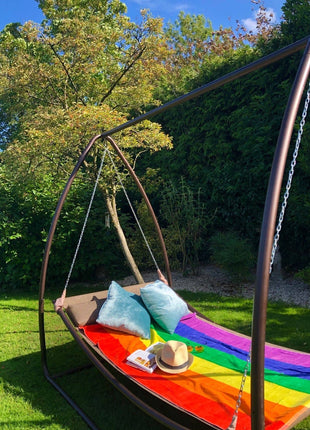Jumbo Stripe Rainbow Beach Towel
