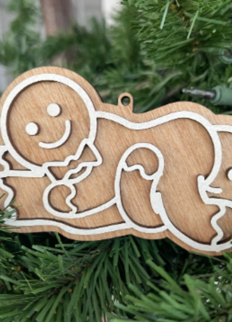 Gay 69 Faux-Gingerbread Wooden Ornament