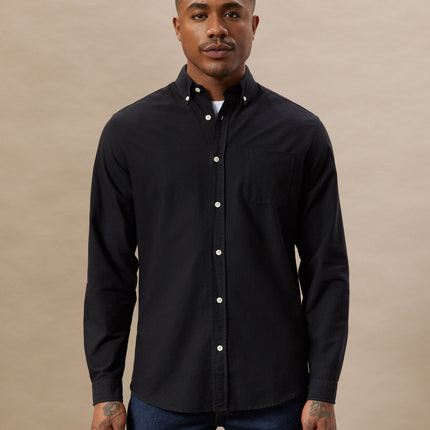 The Jasper Oxford Shirt in Black Colour