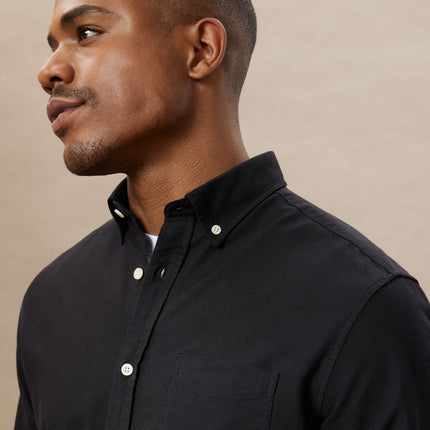 The Jasper Oxford Shirt in Black Colour