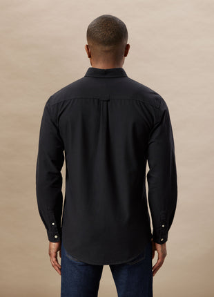 The Jasper Oxford Shirt in Black Colour