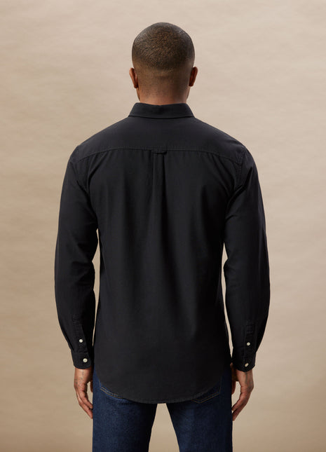 The Jasper Oxford Shirt in Black Colour