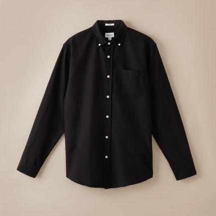 The Jasper Oxford Shirt in Black Colour