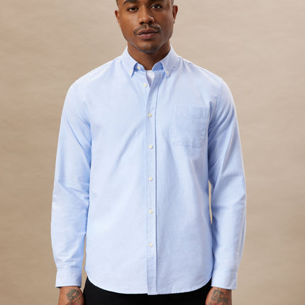 The Jasper Oxford Shirt in Medium Blue Colour