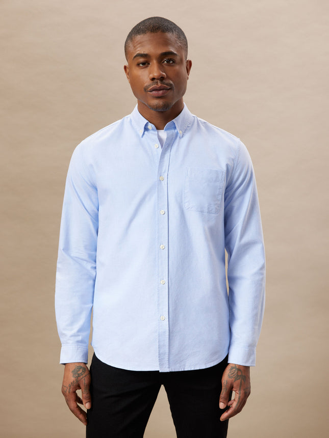 The Jasper Oxford Shirt in Medium Blue Colour