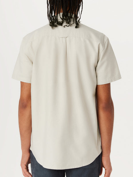 The Jasper Short Sleeve Oxford Shirt in Moonlight Colour