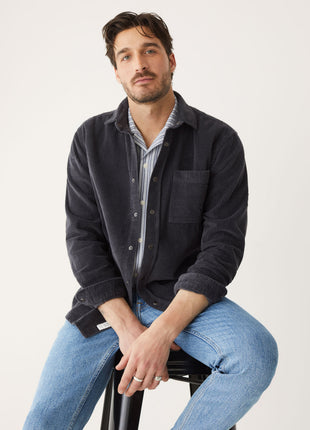 The Corduroy Shirt in Charcoal