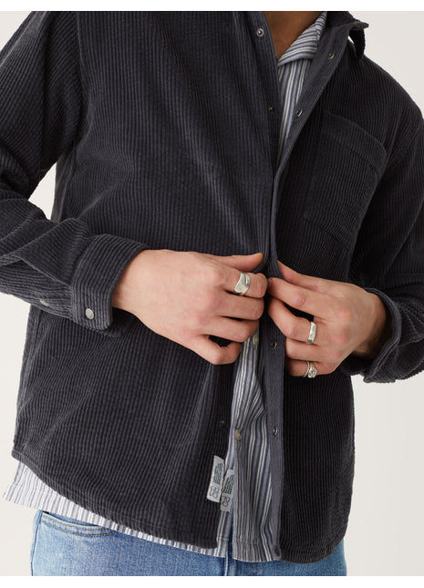 The Corduroy Shirt in Charcoal