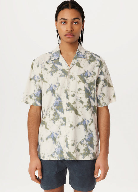 The Fluid Camp Collar Shirt in Cloud Colour