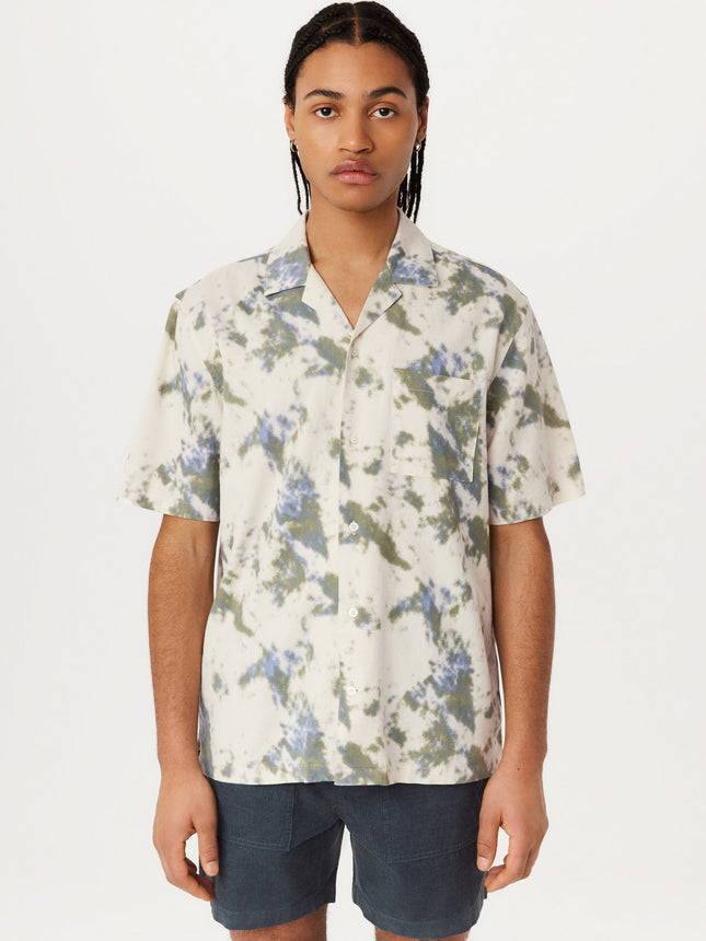 The Fluid Camp Collar Shirt in Cloud Colour