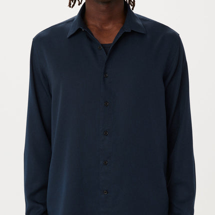 The Fluid Dress Shirt in Deep Blue