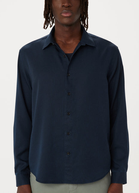The Fluid Dress Shirt in Deep Blue
