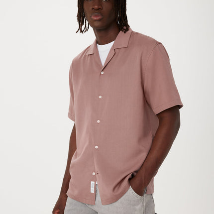 The Fluid Camp Collar Shirt in Twilight Mauve Colour