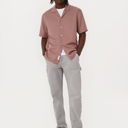 The Fluid Camp Collar Shirt in Twilight Mauve Colour