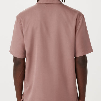 The Fluid Camp Collar Shirt in Twilight Mauve Colour