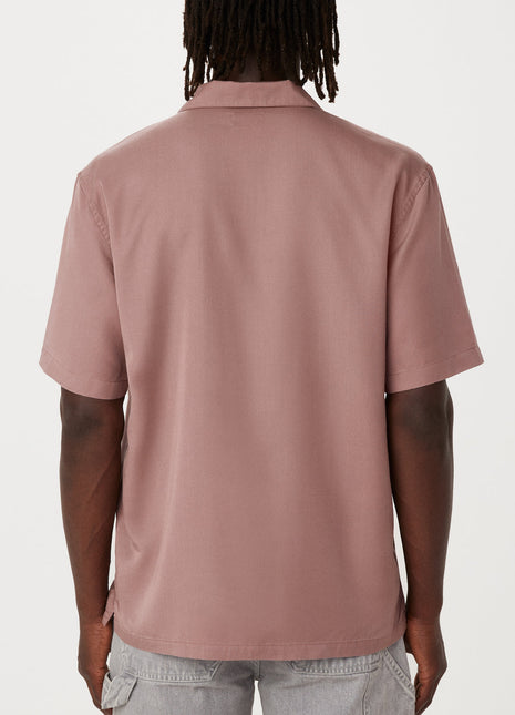 The Fluid Camp Collar Shirt in Twilight Mauve Colour