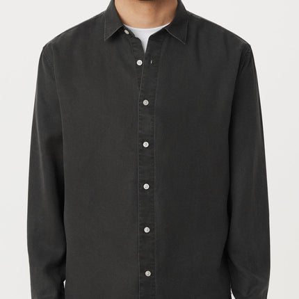 The Fluid Dress Shirt in Washed Black Colour