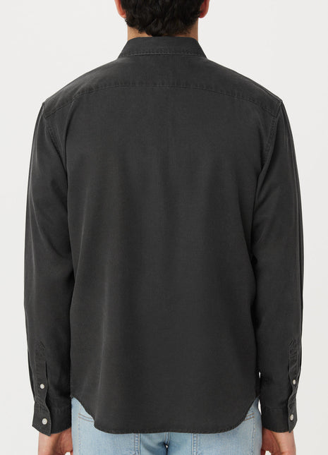 The Fluid Dress Shirt in Washed Black Colour