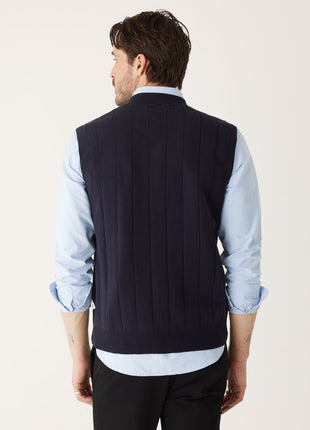 The V-Neck Sweater Vest in Night Sky Blue
