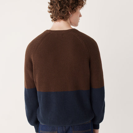 The Colour Block Sweater in Café