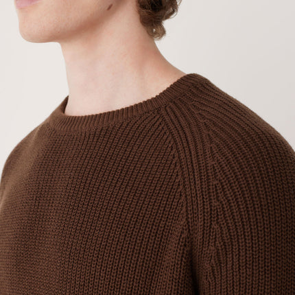 The Colour Block Sweater in Café