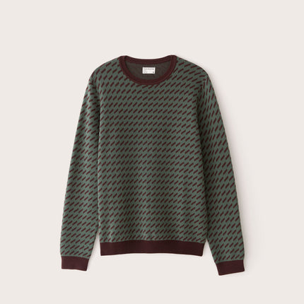 The Merino Jacquard Sweater in Light Green