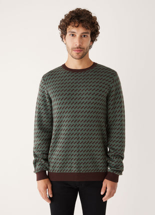 The Merino Jacquard Sweater in Light Green
