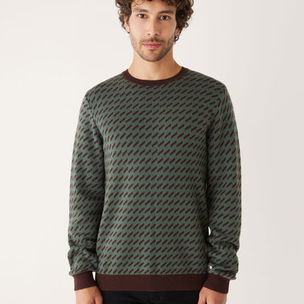 The Merino Jacquard Sweater in Light Green