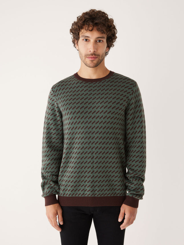 The Merino Jacquard Sweater in Light Green