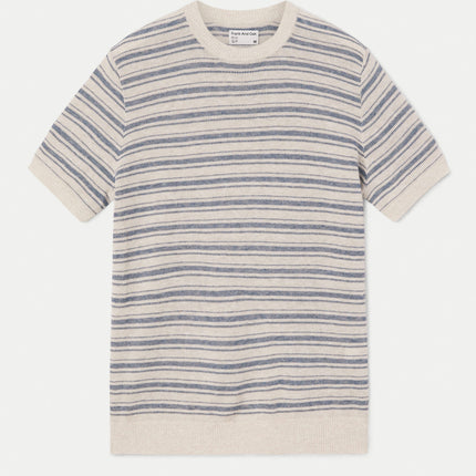 The Short Sleeve Linen Sweater in Sand Colour