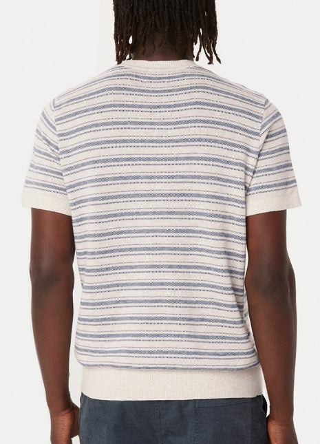 The Short Sleeve Linen Sweater in Sand Colour