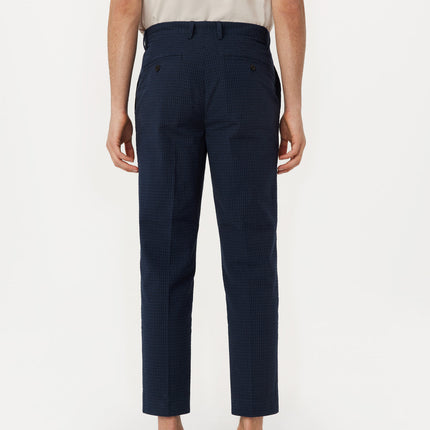 The Colin Tapered Seersucker Pant in Deep Blue