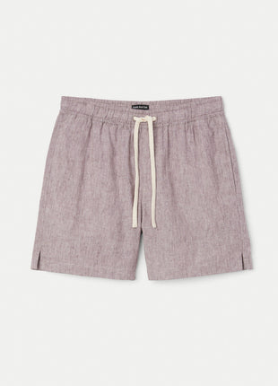 The Owen Linen Short in Twilight Mauve Colour