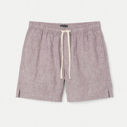 The Owen Linen Short in Twilight Mauve Colour