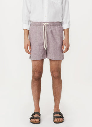 The Owen Linen Short in Twilight Mauve Colour