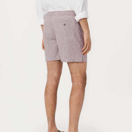 The Owen Linen Short in Twilight Mauve Colour