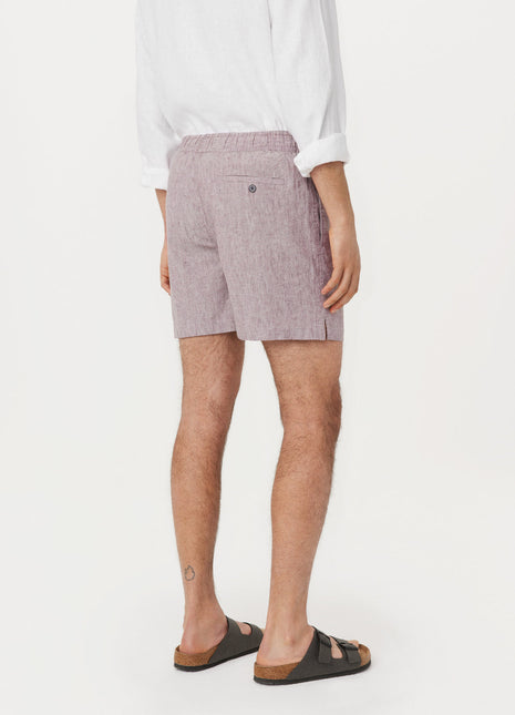 The Owen Linen Short in Twilight Mauve Colour