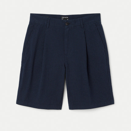 The Jamie Seersucker Short in Deep Blue Colour