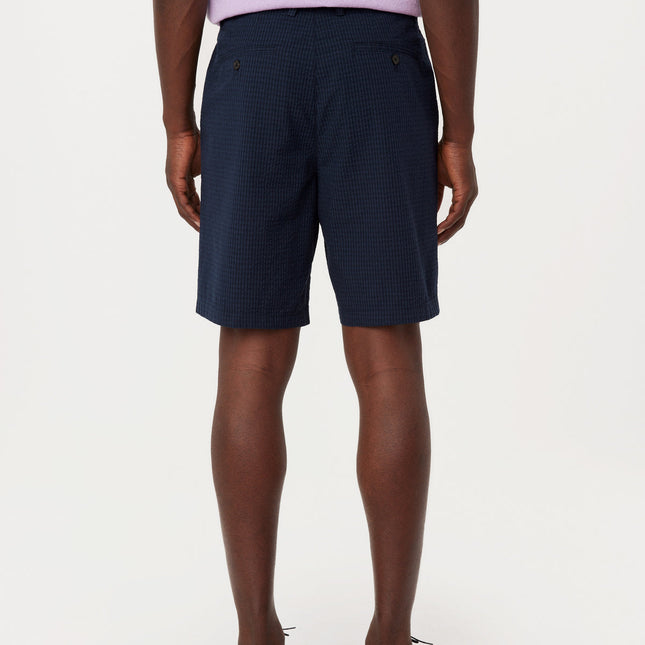 The Jamie Seersucker Short in Deep Blue Colour