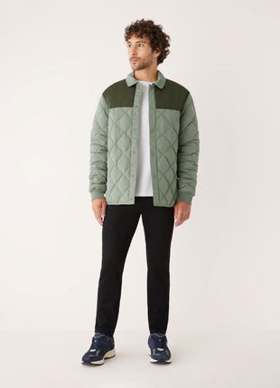 The Skyline Collared Jacket in Agave Green