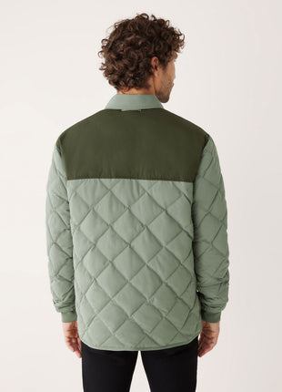 The Skyline Collared Jacket in Agave Green